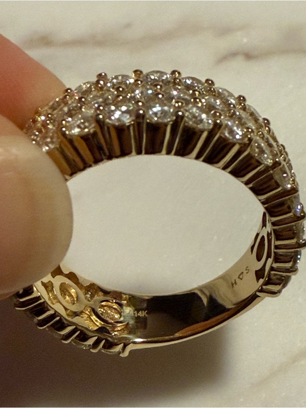4.9 carat Genuine Diamond 14k Gold Ring - Picture 6 of 17